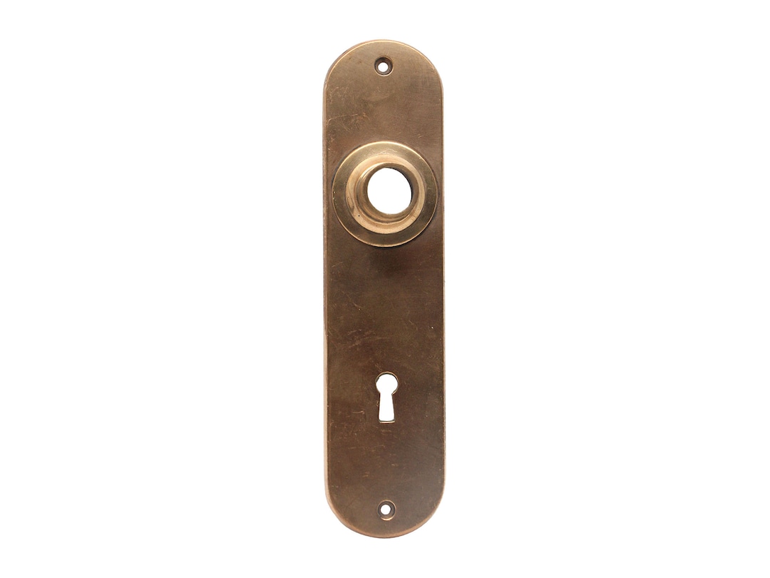 7 In. Cast Brass Traditional Keyhole Door Back Plate - Etsy