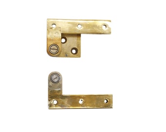 Pair of 2.5 in. Right Polished Brass Swinging Door Pivot Hinges
