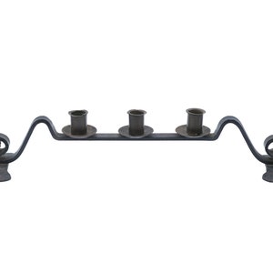 Arts & Crafts Wrought Iron 19.5 in. Candlestick Holder