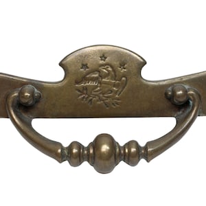 Vintage 5 in. National Lock Brass Eagle Bridge Drawer Pull
