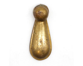 Antique Teardrop Brass Keyhole Cover with Draft