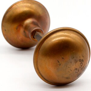 Pair of Vintage Brass Hollow Passage Door Knobs