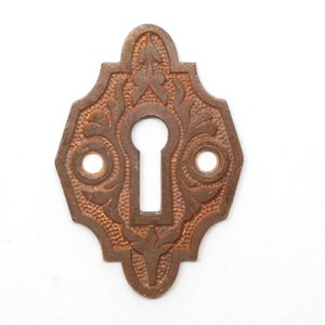 Antique 2.25 in. Bronze Aesthetic Door Keyhole Cover Plate