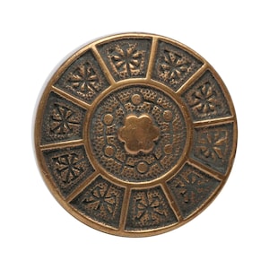 Antique Bronze Vernacular Radial Passage Tuxedo Door Knob