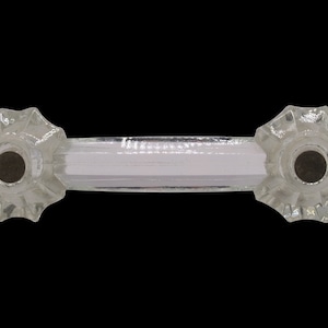Antique 4.25 in. Fluted Glass Bridge Drawer Pull
