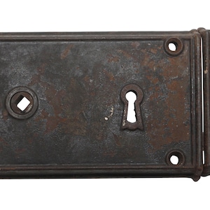 Antique Black Cast Iron 7.25 in. Surface Mount Door Rim Lock