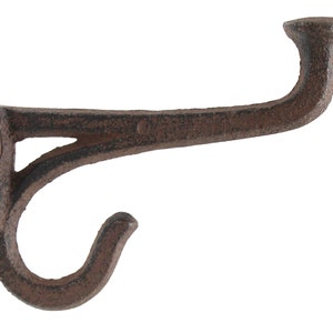 Antique Cast Iron Double Extended Arm Wall Hook