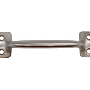 Classic Brushed Steel Over Brass Drawer or Window Pull