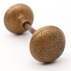 Antique 1880s Mallory Wheeler Classic Bronze Door Knobs