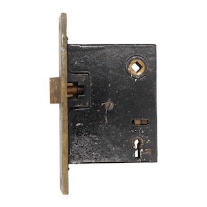 Antique Brass 6.5 in. Faceplate Mortise Lock Box