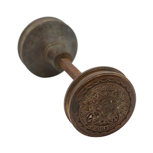 Pair of Antique Bronze Gothic Corbin Passage Door Knobs