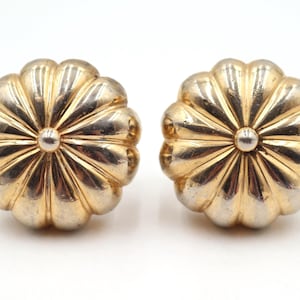 Pair of Reclaimed Polished Cast Brass Fluted Faucet Knobs