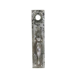 Antique Distressed 14 in. Nickel Over Brass Door Pull