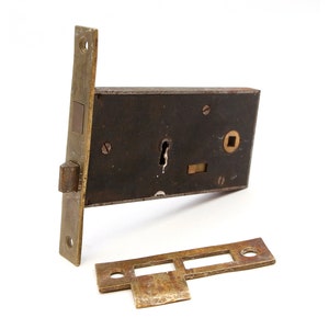 Vintage Brass Deep Backset Passage Door Mortise Lock