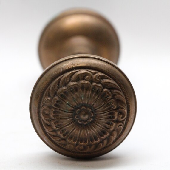 Pair Of Bronze Lockwood Radial Door Knob Set