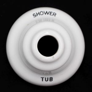 Vintage 3.125 in. White Ceramic Tub Shower Plate Cover