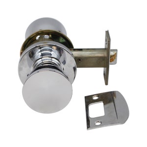 Old New Vintage Weslock Chrome Over Brass Privacy Door Knob Set