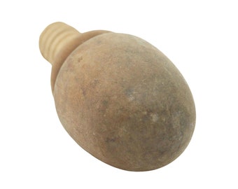 Egg Shaped 1.75 in. Wooden Drawer Cabinet Knob