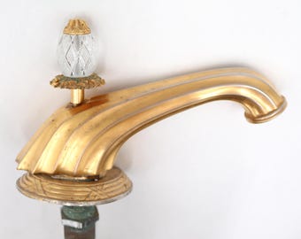 Sherle Wagner Empire Gilded Brass Bathroom Faucet