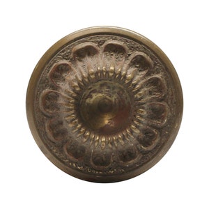 Antique Floral Concentric Radial Bronze Entry Door Knob
