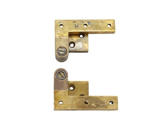 Pair of 3 in. Polished Brass Left Swinging Door Pivot Hinges