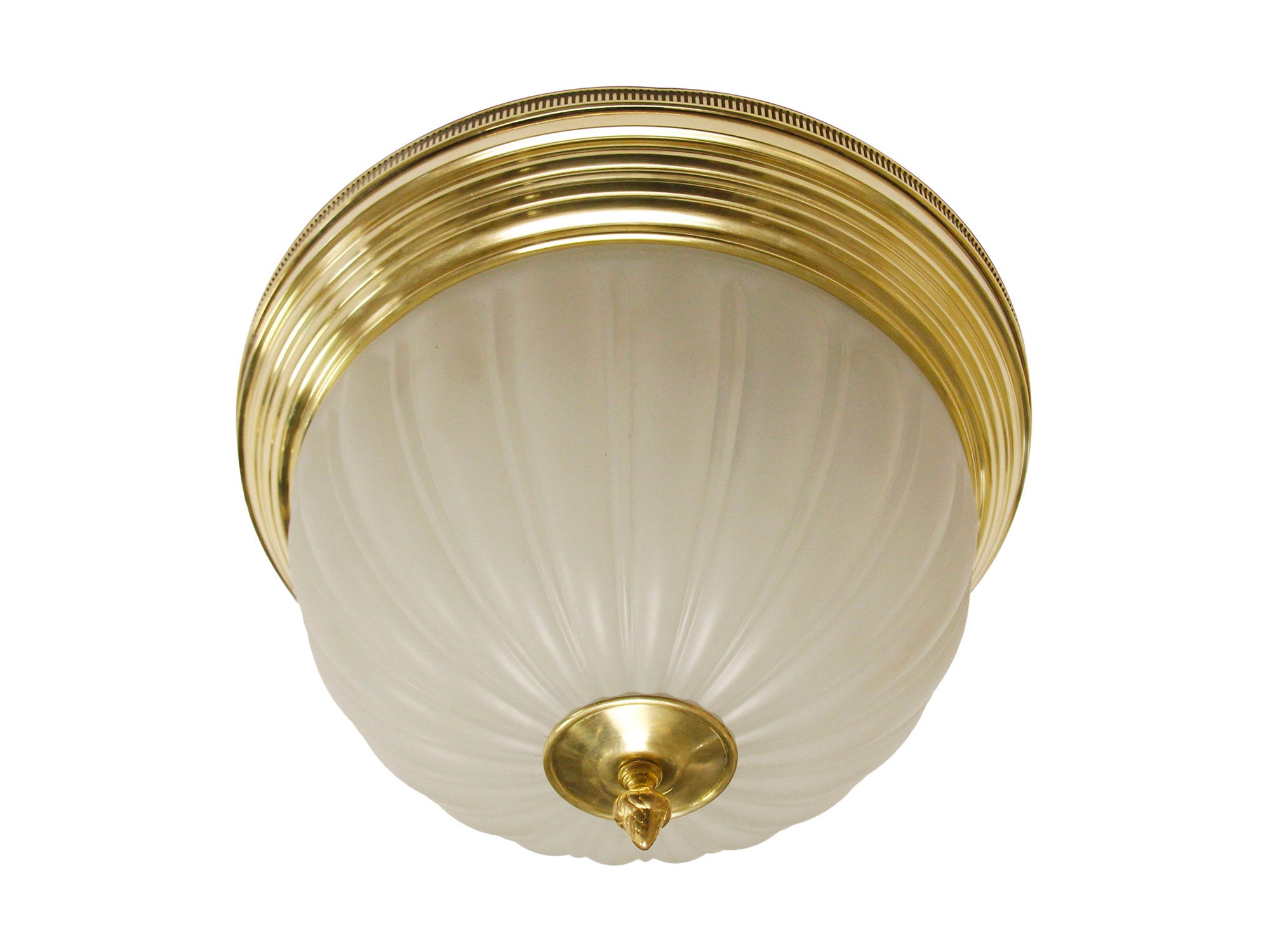 Polished brass flush on sale mount ceiling light