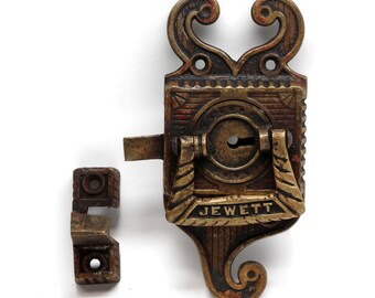 Antique Jewett Bronze Ice Box Latch