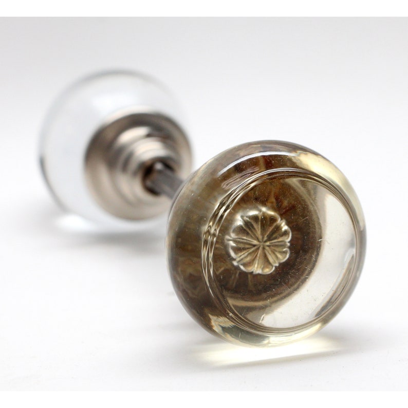 Vintage Glass Door Knob With Mercury Bullet Etsy