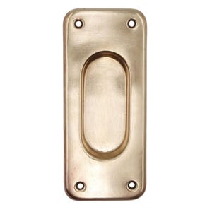 Vintage Classic 5.5 in. Polished Brass Pocket Door Pull