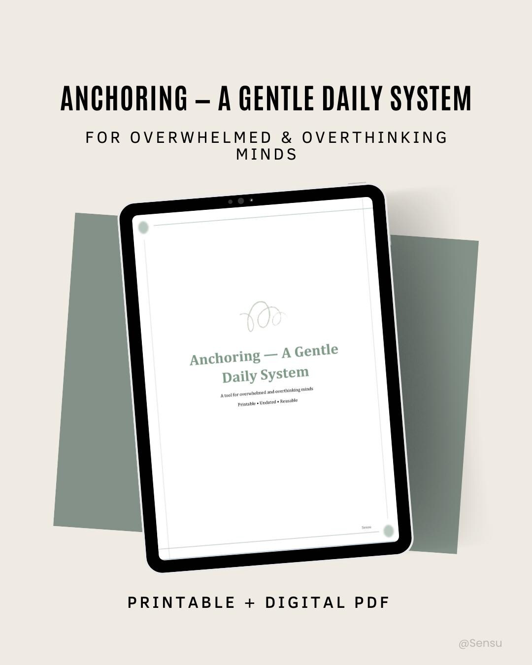 Printable Daily Planner PDF | Digital Daily Planner for Overthinking ...
