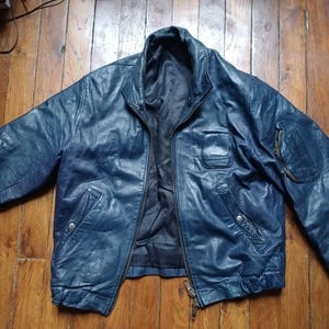 Vintage French Leather Jacket - Etsy