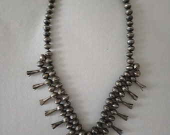 Navajo Vintage Squash Blossom Harpo Necklace
