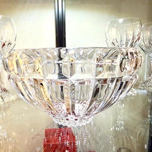 Cut Crystal Bowl | Heavy Lead Crystal Centerpiece | Elegant Serving Dish