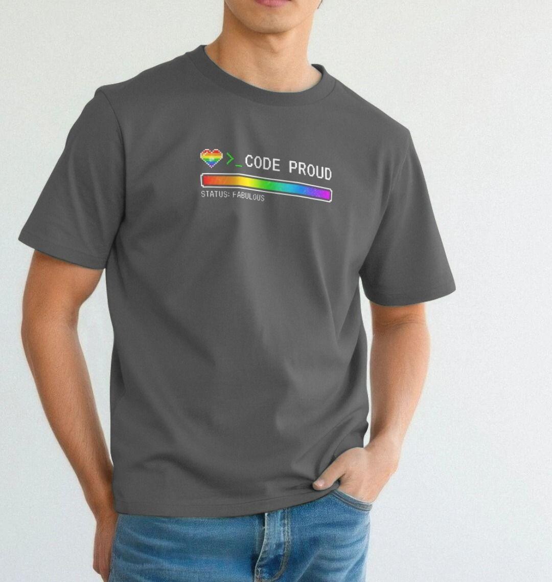 Code Proud Organic Cotton T-shirt | Lgbtq+ Programmer & Developer Gift ...