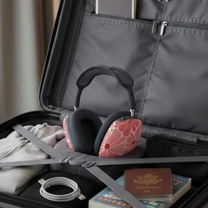 Pink Floral Pattern AirPod Max Case | Floral Ear Cup Skins