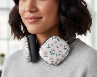 Capas para AirPods Max com Estampa Floral Rosa | Adesivos Florais para AirPods Max