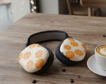 Capa para AirPods Max com estampa de fatia de laranja | Capas para fones de ouvido com tema cítrico