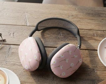Capa para AirPods Max com estampa de margaridas | Capas para fones de ouvido com estampa floral rosa