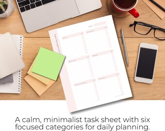 Quiet Task Management Sheet - Blush