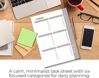 Quiet Task Management Sheet - Neutral