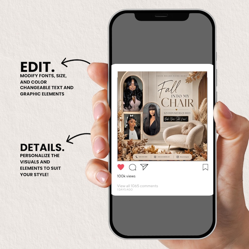 Fall Booking Flyer Template, September Booking Flyer, Fall Into My Chair Flyer, Fall Books Are Now Open, Hair, Lash & Nail, Canva Editable