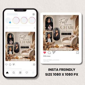 Fall Booking Flyer Template, September Booking Flyer, Fall Into My Chair Flyer, Fall Books Are Now Open, Hair, Lash & Nail, Canva Editable