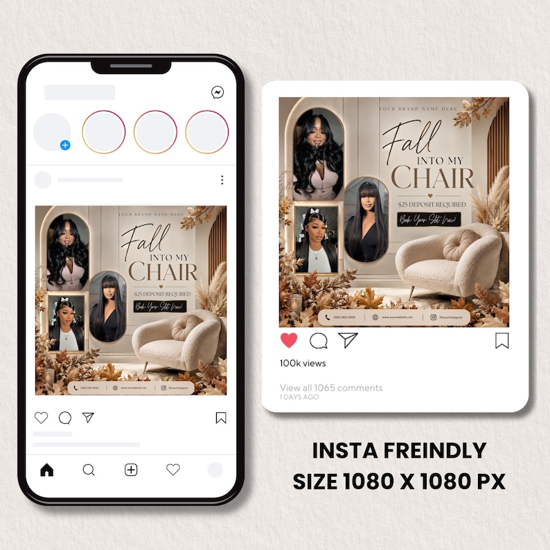 Fall Booking Flyer Template, September Booking Flyer, Fall Into My Chair Flyer, Fall Books Are Now Open, Hair, Lash & Nail, Canva Editable