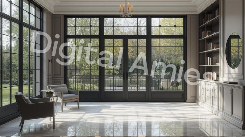 Executive Background Pattern Light Color Executive Office Virtual Background | Modern | Professional Zoom ...