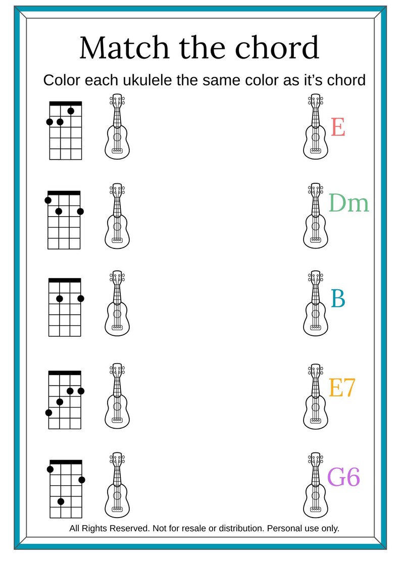 Ukulele Worksheet.pdf Ukulele for Kids - Digital Worksheet Downloads for Children and ...