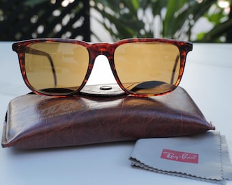 1993 Ray‑Ban B&L W1702 Chromax Tortuga • USA Made • Amber Chromax Glass • 54mm • Rare Vintage Complete Set