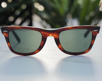 1984 Ray‑Ban B&L Wayfarer 5024 • Miami Vice Tortoise • USA Made • G‑15 Glass • Don Johnson Era Vintage