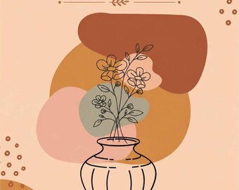vase stl print, modern vase 3d print, home decor stl, plant pot stl, 3d print decor printable vase, flower vase stl, digital stl file bundle