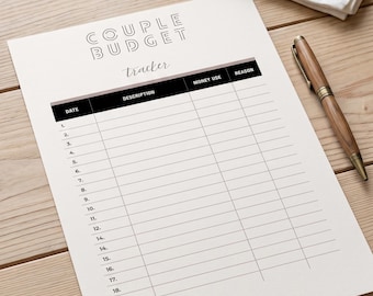 Couple budget tracker printable, Printable Couples Budget Couple Budget Tracker Printable, Joint Bills, Savings and Monthly Money Worksheet