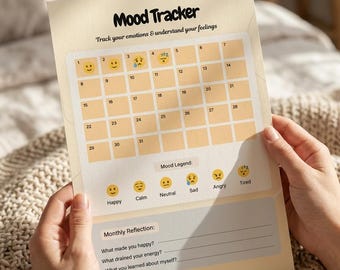 mood tracker digital | Fillable Digital Journal Digital Mood Tracker for Good notes, Daily Emotions, Habits and Monthly Wellness Log